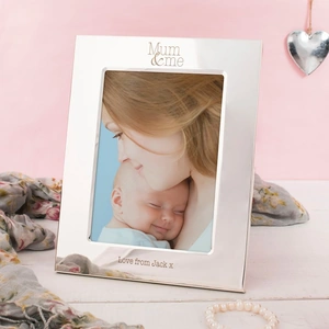 Getting Personal Personalised Silver-Plated Photo Frame - Mum And Me