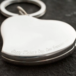 Getting Personal Engraved Mother's Day Heart Photo Keyring