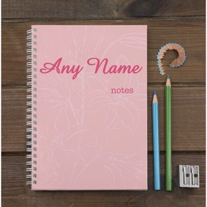Getting Personal Personalised Notebook - Pink Lilies