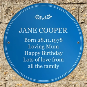 Getting Personal Personalised Birthday Heritage Blue Plaque