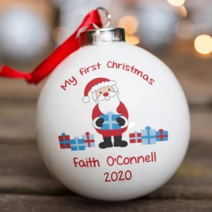 Getting Personal Personalised Bone China Bauble - My First Christmas