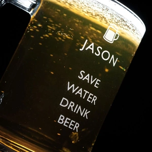 Getting Personal Personalised Pint Tankard - Save Water Drink Beer