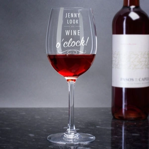 Getting Personal Personalised Wine Glass - Wine O'Clock