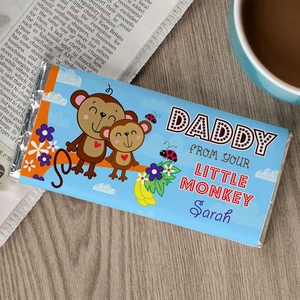 Getting Personal Personalised Chocolate Bar - To Daddy From Your Little Monkey