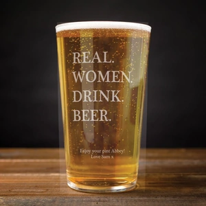 Getting Personal Personalised Pint Glass - Real Women