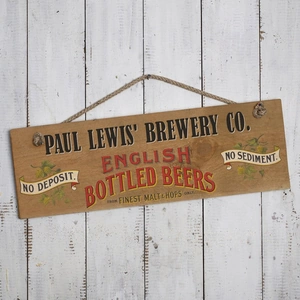 Getting Personal Personalised 'Bottled Beers' Wooden Hanging Sign
