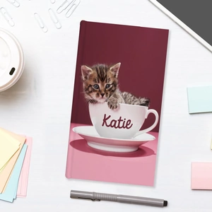 Getting Personal Personalised Slim Diary - Kitten In A Cup