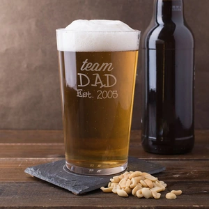 Getting Personal Personalised Pint Glass - Team Dad