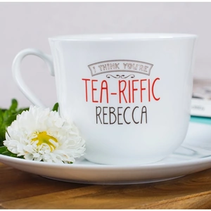 Getting Personal Personalised Tea Cup & Saucer - Tea-Riffic