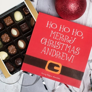 Getting Personal Personalised Belgian Chocolates - Santa Suit