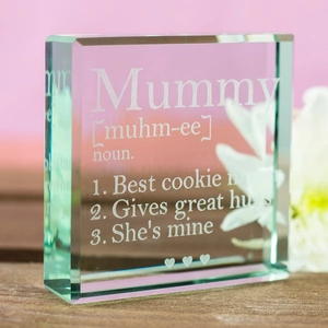 Getting Personal Personalised Glass Token - Mummy Noun