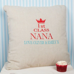 Getting Personal Personalised Natural Cushion - First Class
