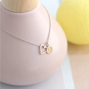 Getting Personal Personalised Posh Totty Designs 9ct Gold Heart & Tag Necklace