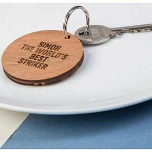 Getting Personal Personalised Wooden Key Ring - Football