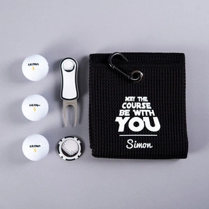 Getting Personal Golf Gift Set With Personalised Towel - Course Be With You