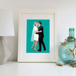 Getting Personal Personalised Wedding Illustration Print