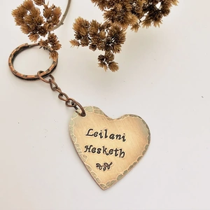 Getting Personal Personalised Copper Heart Key Ring - Any Message