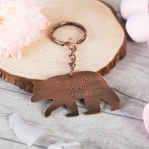 Getting Personal Personalised Copper Key Ring - Mama Bear