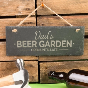 Getting Personal Personalised Hanging Slate Sign - Beer Garden