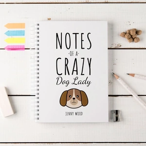 Getting Personal Personalised Notebook - Notes Of A Crazy Dog Lady