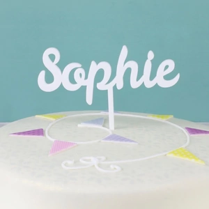 Getting Personal Personalised Lisa Angel Handmade Name Acrylic Cake Topper