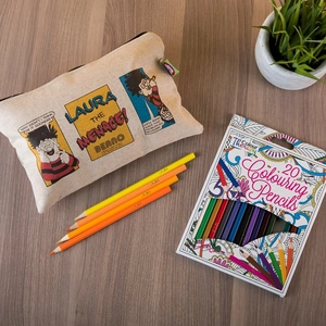 Getting Personal Personalised Beano Classic Canvas Pencil Case & Pencils - Problem Solved