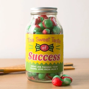 Getting Personal Personalised Jar Of Rosy Apple Sweets - The Sweet Taste Of Success