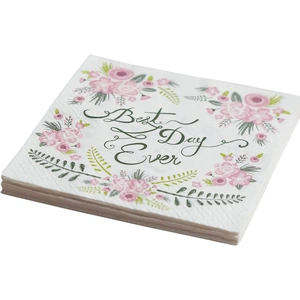 View product details for the Floral Fancy Best Day Ever Napkins