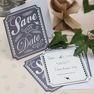 Getting Personal A Vintage Affair Save The Date Cards (Pack of 10)