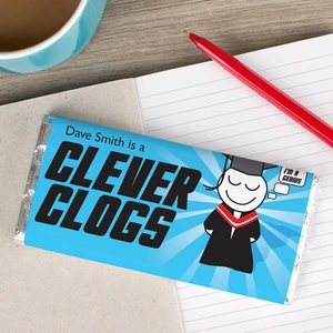 View product details for the Personalised Chocolate Bar - Clever Clogs