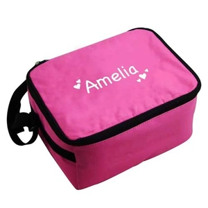 Giftsonline4u Personalised Pink Lunch Cool Bag