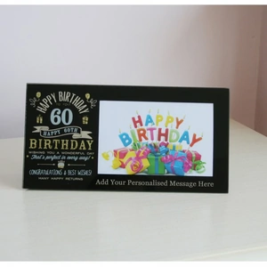 Giftsonline4u Personalised 60th Birthday Frame with Sentiments