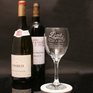 Giftsonline4u Fathers Day Gifts Engraved Wine Glass