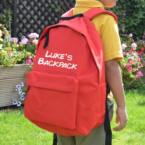 Giftsonline4u Personalised Red Backpack