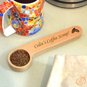 Giftsonline4u Engraved Wooden Coffee Scoop
