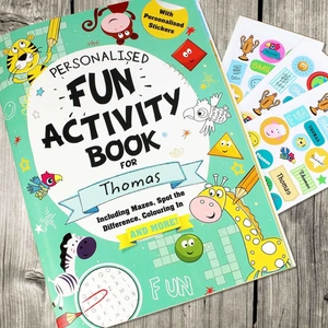 Give Personalised Gifts Personalised Activity Book with Stickers