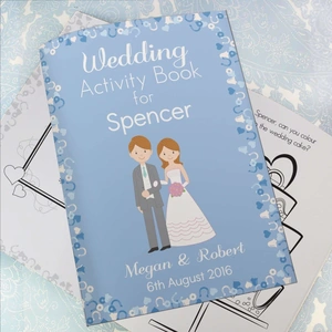 Give Personalised Gifts Personalised Wedding Activity Book for Boys