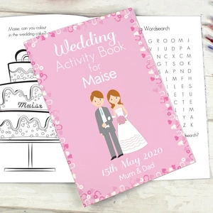 Give Personalised Gifts Personalised Wedding Activity Book for Girls