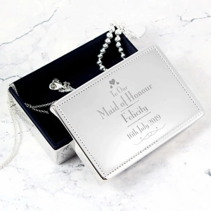 Give Personalised Gifts Personalised Decorative Wedding Maid of Honour Jewellery Box