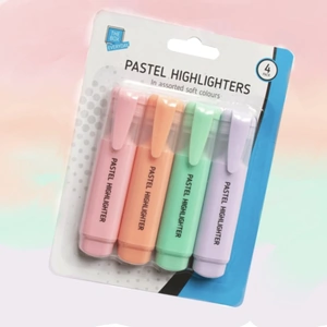 Glow Pastel Highlighter Pens (4 pack)