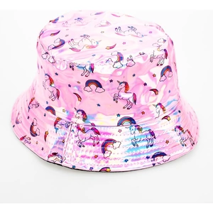 Glow Pink Holographic Unicorn Hat