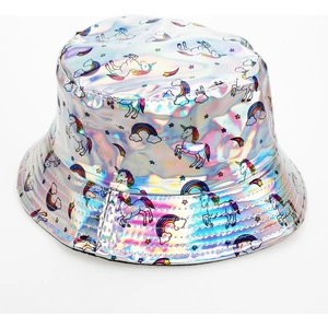 Glow Silver Holographic Unicorn Hat