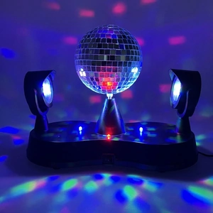 Glow USB 10cm Rotating Disco Mirror Ball with 16 LEDs