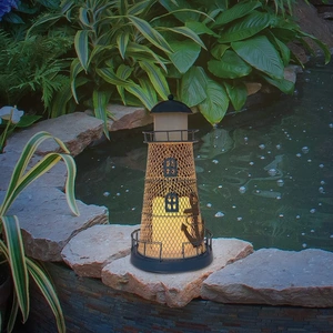 Glow Solar Flicker Candle Lighthouse
