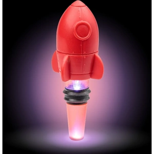 Glow Light Up Rocket Bottle Stopper