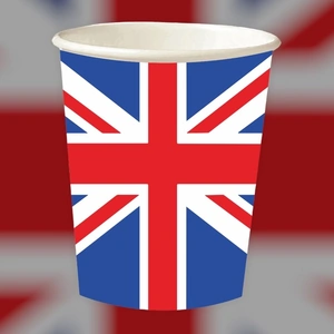 View product details for the Union Jack Paper Cups - 6 Pack