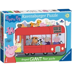 Hamleys Ravensburger Peppa Pig London Bus 24 Piece Giant Puzzle