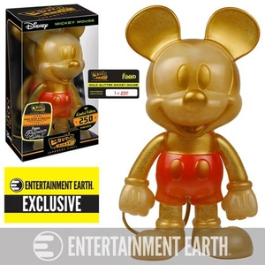 Disney Mickey Mouse Gold Glitter Hikari Sofubi Entertainment Earth Exclusive Vinyl Figure