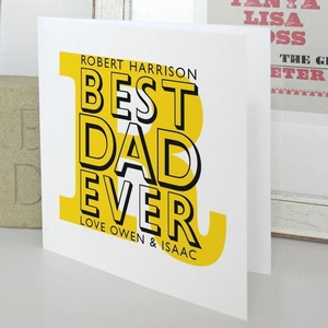 Best Dad Ever Personalised Card | Letterfest