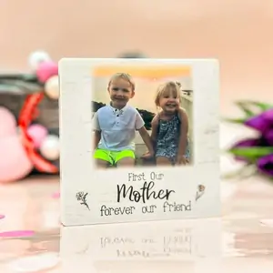 Made With Love And Sparkle Personalised 'First Our...Forever Our Friend' Square Acrylic Block